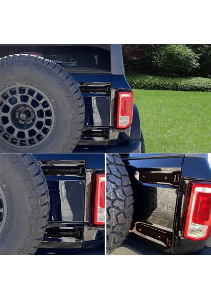 Arka Kapı Bagaj Kapağı Menteşe Kapağı Döşeme Dış Aksesuarları Ford Bronco 2021 2022 2023 Aksesuarları (Siyah) (Yurt Dışından)