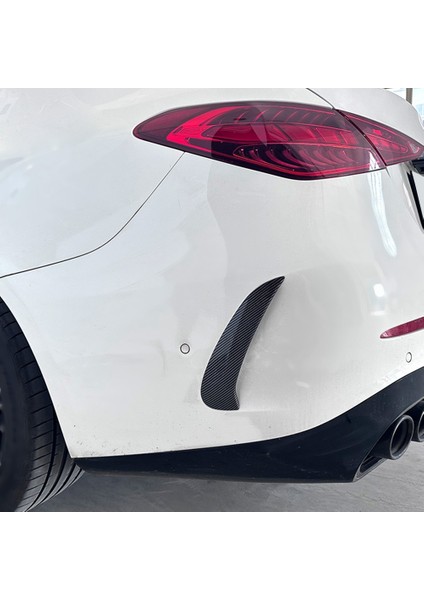 Karbon Fiber Arka Tampon Spoiler Hava Firar Çıkışı Ayar Kapağı Mercedes-Benz C-Class W206 C260 2022+ Araba Aksesuarları (Yurt Dışından) indirimleri