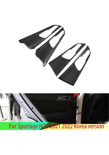Karbon Fiber Araba Iç Kapı Kolu Kapağı Tutma Kabı Sticker Trim Kia Sportage Nq5 2022 (Yurt Dışından) fiyatları