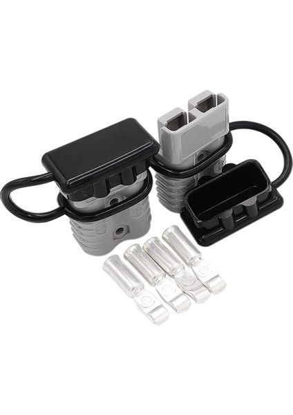 2 Adet 175A 1/0 Awg Akü Güç Bağlantı Kablosu Hızlı Bağlantı Kesme Kiti Anderson Konnektörü Atv Vinç Gri (Yurt Dışından)