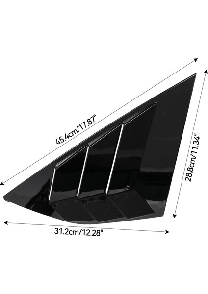 Parlak Siyah Arka Yan Havalandırma Çeyrek Pencere Panjur Panjur Kapağı Ford Focus Mk3 St Rs Hatchback 2012-2018 (Yurt Dışından) fırsatları