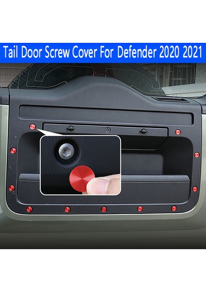 11 Adet Araba Kuyruk Kapı Vidası Kapak Vidası Koruma Trim Land Rover Defender 2020 2021 Için Kırmızı (Yurt Dışından)