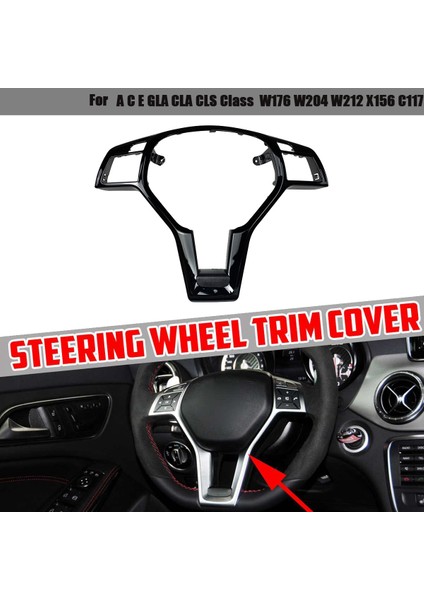 Mercedes Benz Için Araba Direksiyon Simidi Çerçevesi Kaplaması Ce Gla Cla Cls Sınıfı W176 W204 W212 X156 C117 (Yurt Dışından)