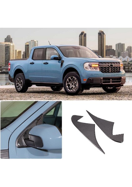 Araba A Pillar Üçgen Kapak Dekoratif Trim Çıkartmalar Ford Maverick 2022 2023 Aksesuarları Için - Yumuşak Karbon Fiber (Yurt Dışından) fırsatları