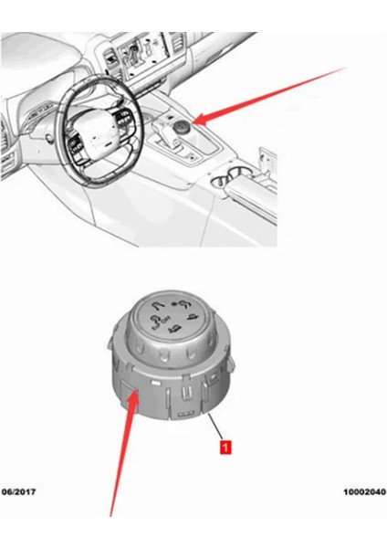98113880VD Araba Döner Tekerlek Anahtarı Peugeot 3008 4008 5008 Citroen C3 Berlingo 98052503 96784282ZD 10094263 (Yurt Dışından) modelleri