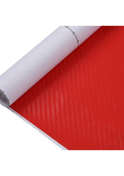 Dıy 30X127 3D Karbon Fiber Çıkartması Vinil Streç Film Rulo Yapışkanlı Araba Etiket Levha Kırmızı (Yurt Dışından) fırsatları