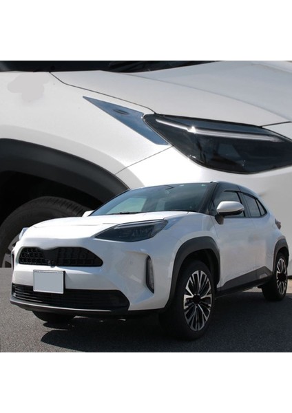 Toyota Yaris Cross 2020 2021 Için Harici Abs Krom Ön Far Lambası Kapağı Garnitür Şerit Kaş Kapağı Trim (Yurt Dışından)