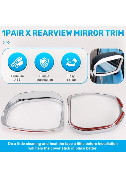 Araba Stili Dikiz Aynası Kaş Kapağı Trim Yağmur Gölgelik Kapağı Honda Hrv Hr-V Xrv Xr-V 2022 2023 Krom (Yurt Dışından)