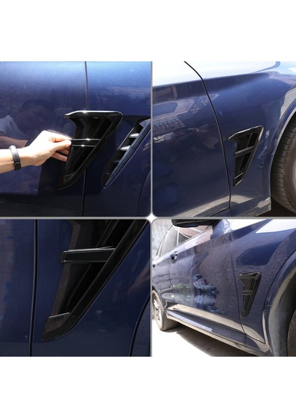 2 Adet Araba Yan Çamurluk Hava Delikleri Izgara Trim Bmw Için Fit X3 X4 G01 G02 X3M X4M 2018 2019 2020 2021 (Yurt Dışından)