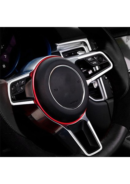 Porsche Cayenne Panamera Macan Cayman/boxster 911 (145MM) Için Kırmızı Alüminyum Direksiyon Simidi Halkası Dekorasyon Kaplaması (Yurt Dışından) indirimleri