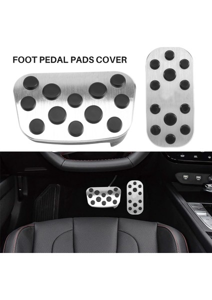 Araba Ayak Pedalı Pedleri Kapak Toyota Voxy 90 Serisi 2022 Aksesuarları Hızlandırıcı Gaz Fren Pedalları Kapak Gümüş (Yurt Dışından) fırsatları