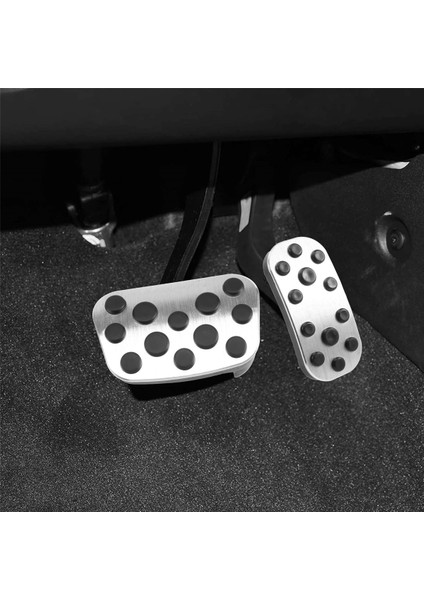 Araba Ayak Pedalı Pedleri Kapak Toyota Voxy 90 Serisi 2022 Aksesuarları Hızlandırıcı Gaz Fren Pedalları Kapak Gümüş (Yurt Dışından) indirimleri