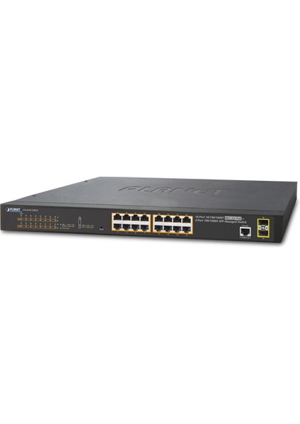 PL-GS-4210-16P2S 16 Port 10/100/1000T Poe+ 2 Port Sfp 220W Webmaster Poe Switch