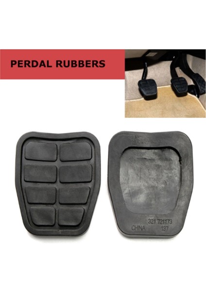 Çift Araba Kauçuk Fren Debriyaj Pedalı Kapağı Balataları Kapakları 321721173 Golf Jetta Mk2 T4 C44 1983-1992 (Yurt Dışından) modelleri