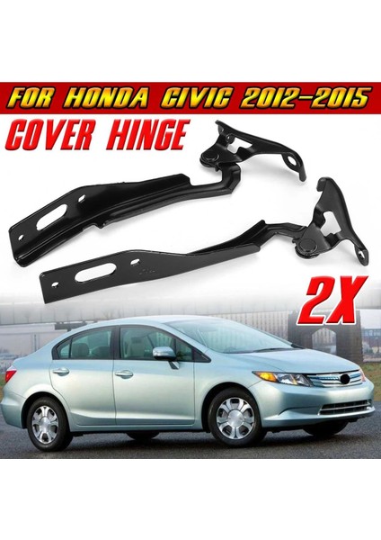 HO1236127 HO1236128 2x Araba Kaput Kapağı Menteşe Araba Ön Motor Kaputu Menteşe Kapak Trim Honda Civic 2012-2015 Için (Yurt Dışından) modelleri