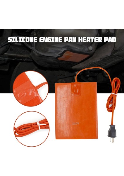 Araba Motor Yağı Karteri Karter Tankı Isıtıcı Pedi 300W Silikon Isıtma Pedi Motor Yağı Tankı Su Geçirmez Ab Fişi ile (Yurt Dışından) indirimleri