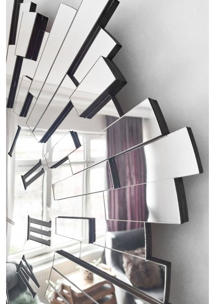 3D Kabartmalı Piyano Model Aynalı Pleksi Duvar Saati Roma Rakamlı modelleri