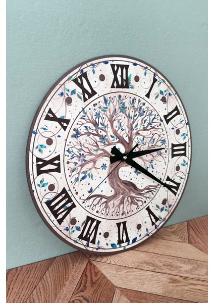 Ağaç Uv Baskılı Roma Rakamlı Duvar Saati fiyatları