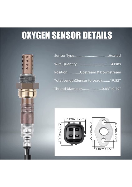 O2 Sensörü Oksijen Sensörü 234-4162 Yukarı Akış Aşağı Akış Toyota 1996-2000 4runner 95-98 T100 1995-2000 Tacoma Tundra (Yurt Dışından) fiyatları