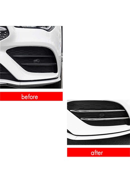 Ön Sis Lambası Kapağı Izgara Şeritleri Sticker Dekorasyonu Mercedes -Benz C Sınıfı Cla C118 CLA200 260 2020+ (Yurt Dışından) fırsatları