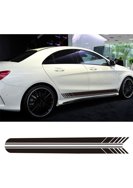 Vinil Vücut Çıkartmaları Spor Yarış Uzun Amg Evrensel Dıy Styling Araba Çıkartmaları Şerit 2 Adet 220X14 cm (Yurt Dışından)