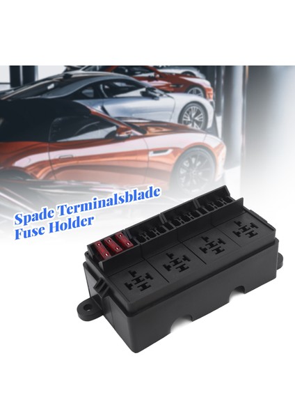 Maça Terminalleri ve Sigorta ile 12 Yollu Blade Sigorta Tutucu Kutusu Araba Kamyon Römork ve Tekne Için 4 Adet 4pin 12 V 80A Röleler (Yurt Dışından)