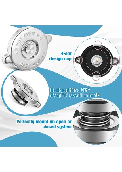 16 Psı Radyatör Kapağı Kapak Grubu, 10230 ile Uyumlu, Araca Özel, Otomatik Motor Soğutma Sıvısını Tutma (Yurt Dışından)