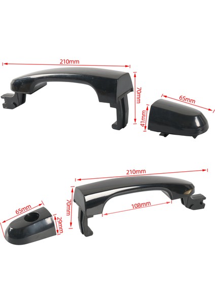 1 Takım 4 Kapılı Dış Kol, Ön ve Arka, Sol ve Sağ, Kia Sportage 2005-2010 82651-1F010 Için Uygundur (Yurt Dışından) fırsatları