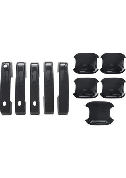 Araba Kapı Kolu Kapağı Eklentileri + Ford Bronco 2021 2022 2023 4 Kapı Aksesuarları Için Kapı Kasesi Kapağı Kiti, Abs Siyah (Yurt Dışından)