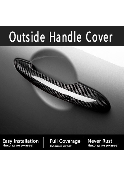 Ford Transit 2017 Için Araba Karbon Fiber Kapı Kolları Kapak Koruması (Yurt Dışından) modelleri