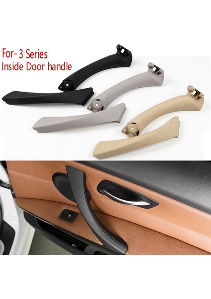 Araba Sağ Iç Kapı Çekme Kolu Kapak Trim Değiştirme Için-Bmw 3 Serisi E90 E91 E92 2004-2012 Siyah (Yurt Dışından)