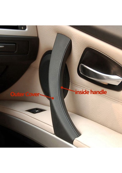 Araba Sağ Iç Kapı Çekme Kolu Kapak Trim Değiştirme Için-Bmw 3 Serisi E90 E91 E92 2004-2012 Siyah (Yurt Dışından)