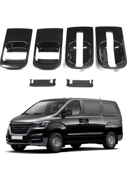 6 Adet/takım Araba Abs Karbon Fiber Kapı Kolu Kase Kapağı Hyundai Grand Starex Için H1 I800 2018-2020 Araba Aksesuarları (Yurt Dışından) fiyatları