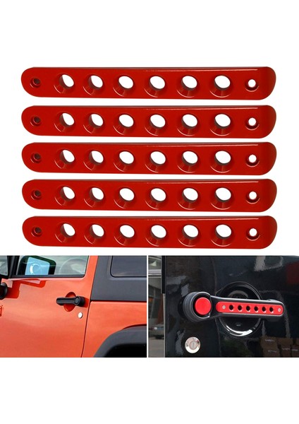 Adet Alüminyum Kapı Kolu Yan Kapı Kulp Kılıfı Dekorasyon Trim Için Wrangler Jk 2-Door/4-Door 2007-2018 (Yurt Dışından)