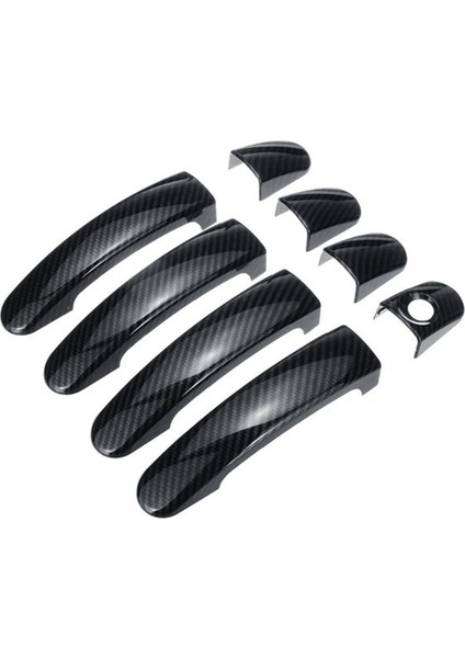 8 Adet Araba Karbon Fiber Kapı Kolu Dış Kapılar Kulp Kılıfı Kapakları Ford Focus Escape Kuga-Ranger 2013-2018 (Yurt Dışından)