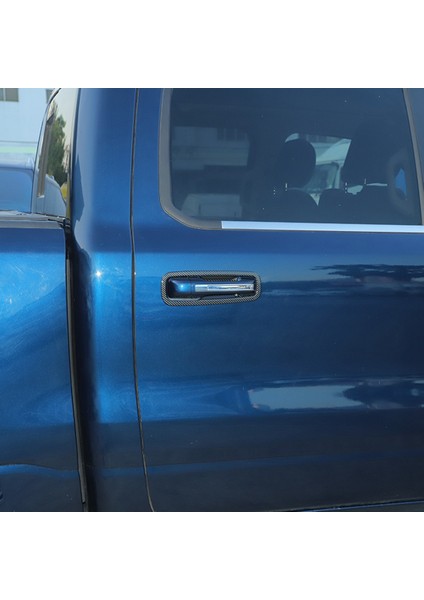 Araba Kapı Tutma Kolu Kase Dekorasyon Kapak Trim Çıkartmalar Dodge Ram 2018-2022 Dış Aksesuarlar, Abs Karbon Fiber (Yurt Dışından)