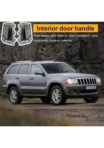 1 Çift Ön Iç Kapı Kolu 1JV461J3AA 1JV471J3AA Jeep Grand Cherokee 05-11 Lhd 82139 82134 Iç Kapı Çekme Kolu Gri (Yurt Dışından)