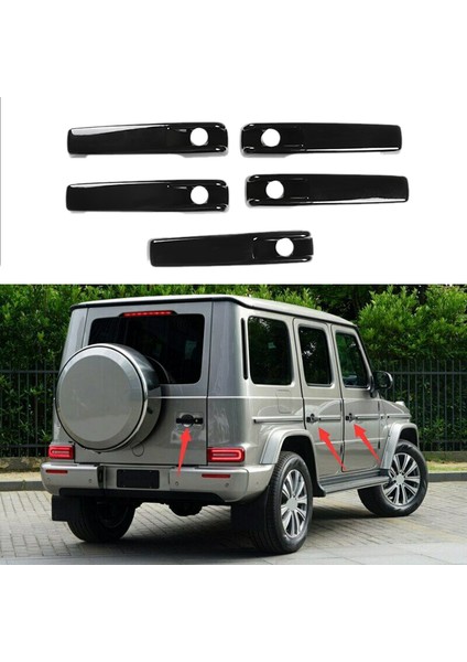 Parlak Siyah Dış Dış Kapı Kolu Koruyucu Kapak Trim Için Mercedes Benz G-Class W461 W463 G55 G63 G500 2001-2021 (Yurt Dışından) indirimleri