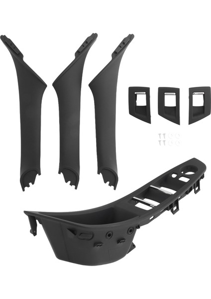 Araba Iç Kapı Paneli Kolu Çekme Trim Seti Bmw F10 535I 550I 528I Iç Kol Dayama Kolu 51417261929 51417225873 B (Yurt Dışından)