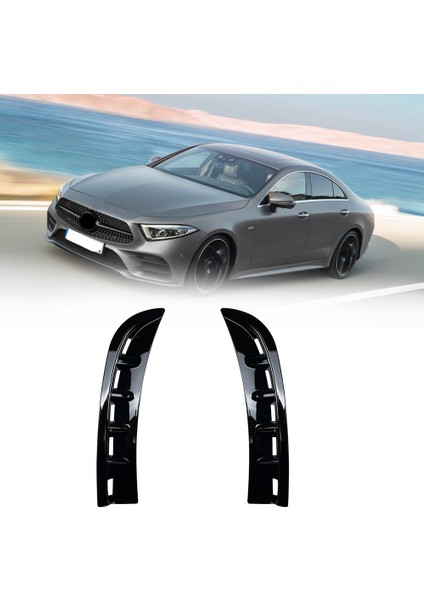 Araba Ön Tekerlek Abs Hava Menfezi Kaput Çamurluğu Mercedes-Benz Cls-Class C257 CLS260 300 2018-2021 Parlak Siyah (Yurt Dışından)