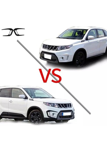 Araba Ön Sis Lambası Lambası Kapağı Garnitür Şerit Kaş Kapağı Trim Suzuki Vitara 2016-2020 Için (Yurt Dışından)