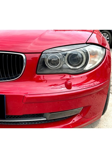 Araba Karbon Fiber Desen Far Lambası Kaşları Kapak Trim Için Bmw 1 Serisi E81 E82 E87 E88 2008-2013 Araba Göz Kapakları Kapakları (Yurt Dışından) modelleri