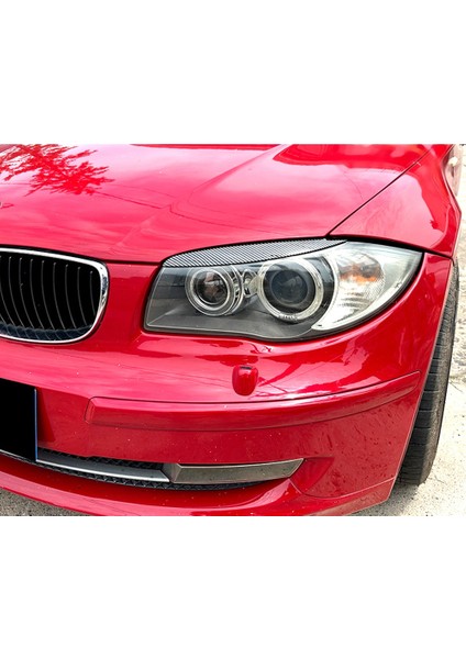 Araba Karbon Fiber Desen Far Lambası Kaşları Kapak Trim Için Bmw 1 Serisi E81 E82 E87 E88 2008-2013 Araba Göz Kapakları Kapakları (Yurt Dışından) fırsatları