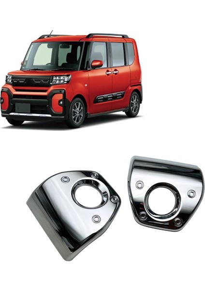 Daihatsu Tanto Funcross LA650S LA660S 2023 Araba Ön Tampon Sis Aydınlatma Koruması Çerçeve Trim Aksesuarları (Yurt Dışından)