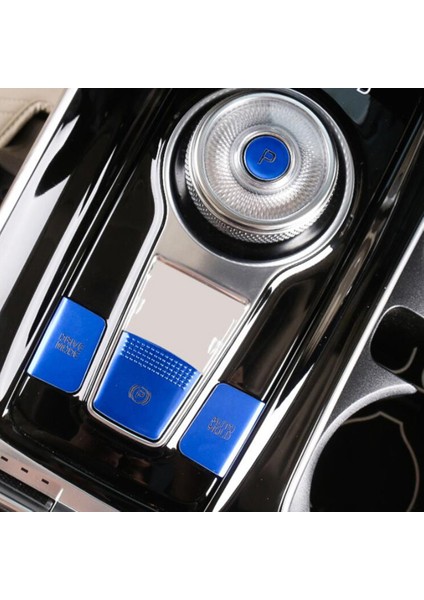4 Adet Araba Merkezi Kontrol Vites Düğmesi Sticker Kapak Trim Panel Çerçevesi Kıa Carnival 4 Ka4 2020 2021 2022 Gümüş (Yurt Dışından)