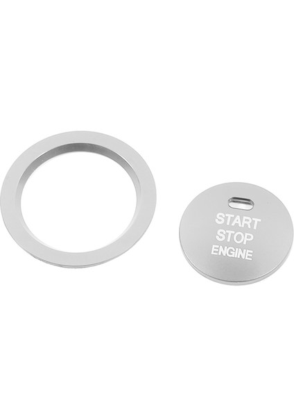 Araba Start Motor Düğmesi Kapağı Stop Anahtarı Kontak Anahtarı Çıkartması Great Wall Cannon Gwm Poer Ute 2021 2022 Gümüş (Yurt Dışından)