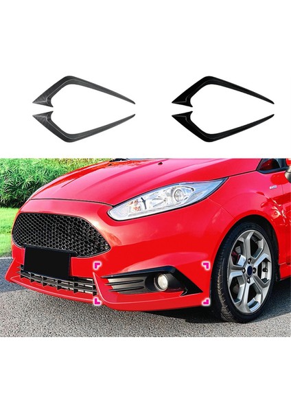 Araba Ön Tampon Ayırıcı Spoiler Dekoratif Kaplamalar Sis Farı Canard Ford Fiesta St Mk6 2012-2017 Parlak Siyah (Yurt Dışından)