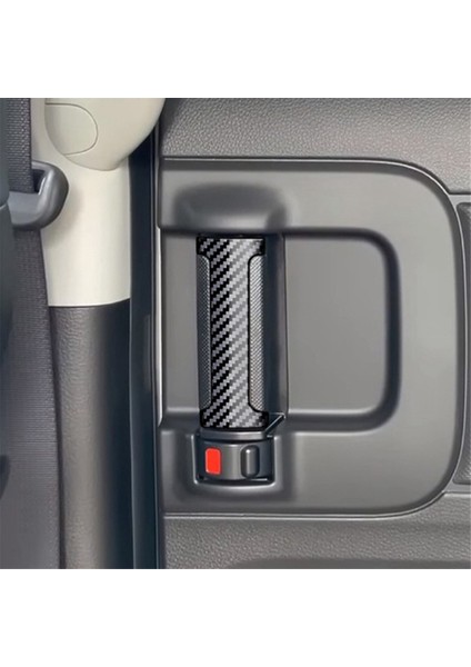 Araba Orta Kapı Iç Kolu Düğmesi Trim Sticker Suzuki Spacıa Custom MK04 2017-2024 Araba Aksesuarları Karbon Fiber (Yurt Dışından)