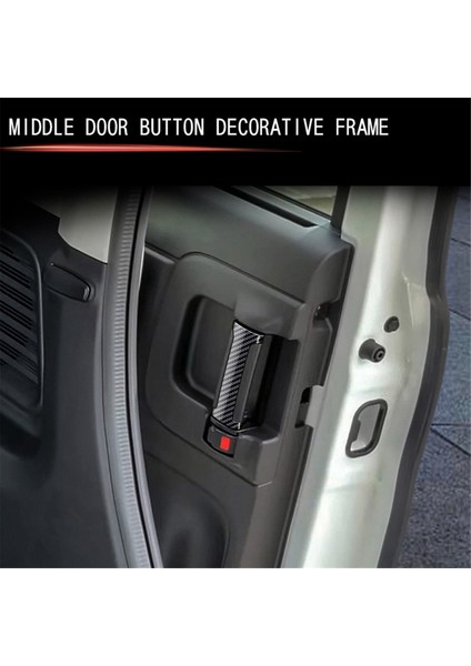Araba Orta Kapı Iç Kolu Düğmesi Trim Sticker Suzuki Spacıa Custom MK04 2017-2024 Araba Aksesuarları Karbon Fiber (Yurt Dışından)
