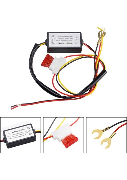 Araba LED Gündüz Farları Kontrol Rölesi Kablo Demeti Dimmer Açık/kapalı 12-18V Sis Lambası Kontrol Drl Kontrol (Yurt Dışından)